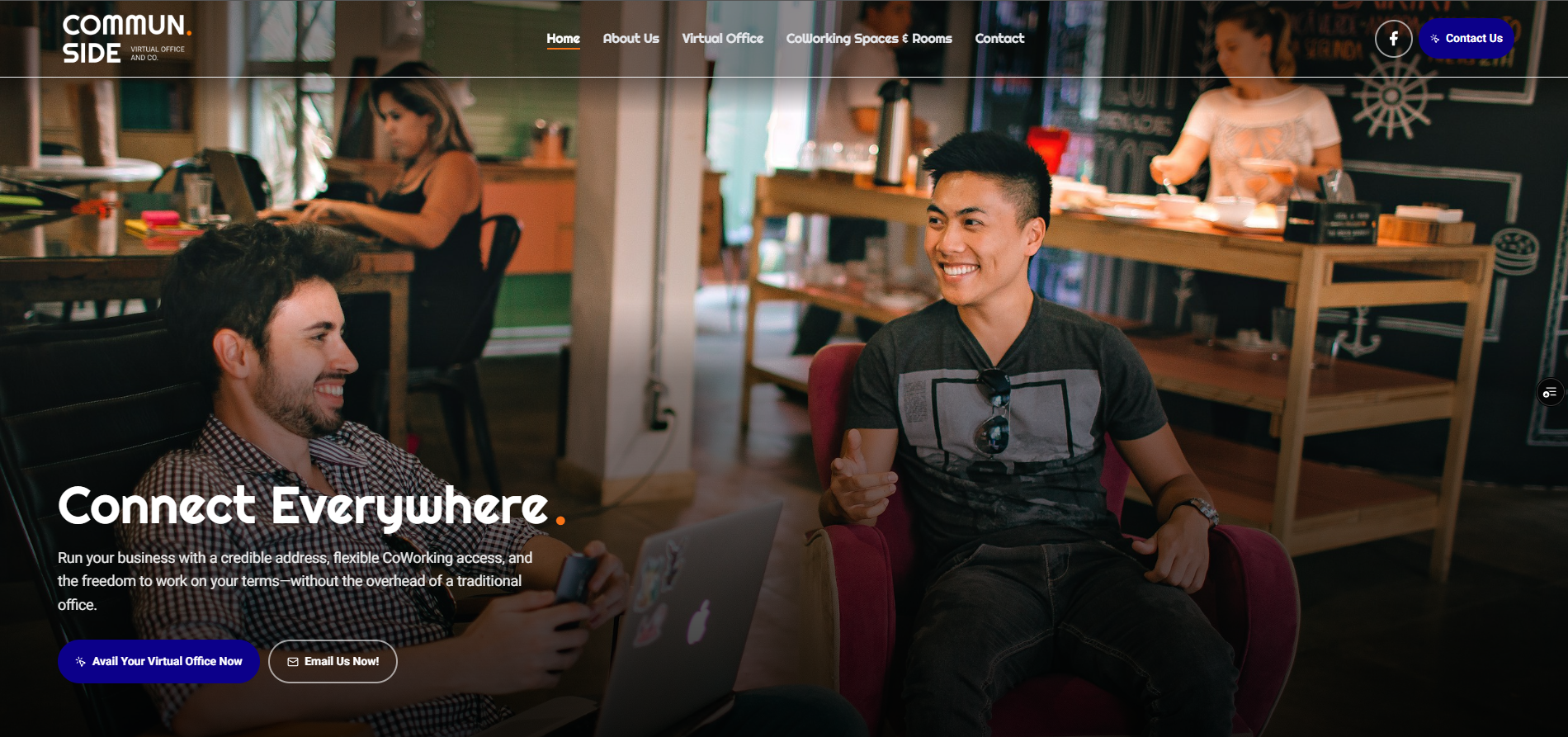 CommunSide Landing screen 1