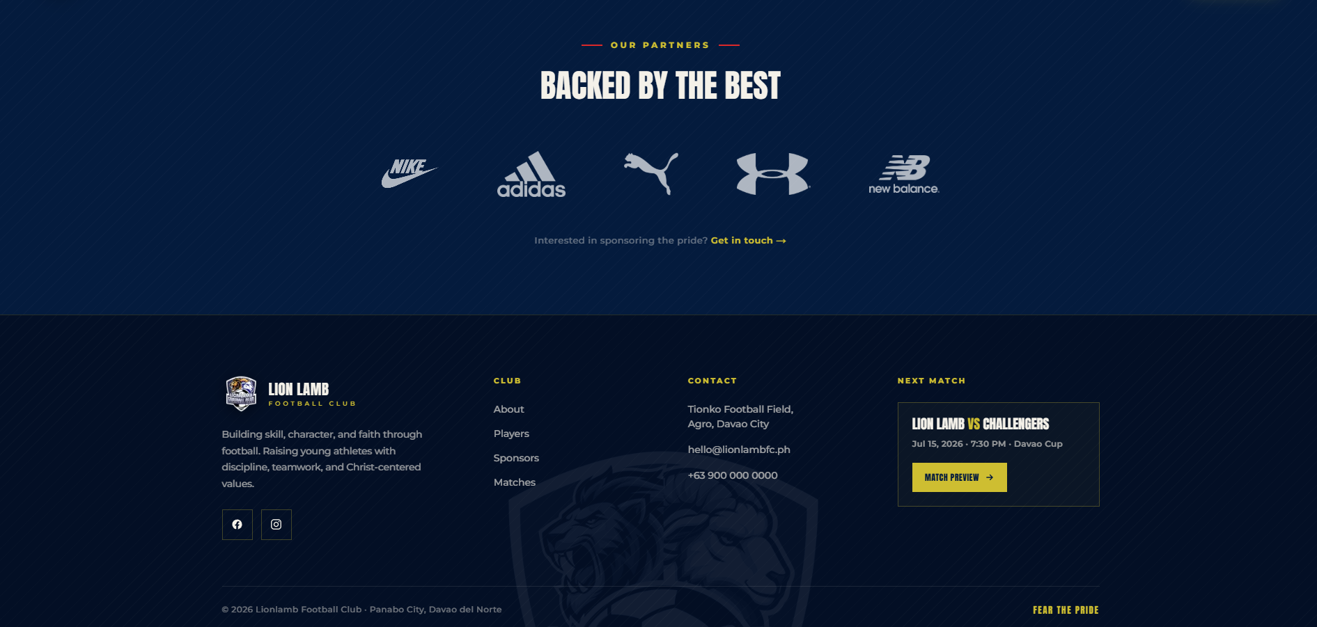 Lion Lamb FC screen 4